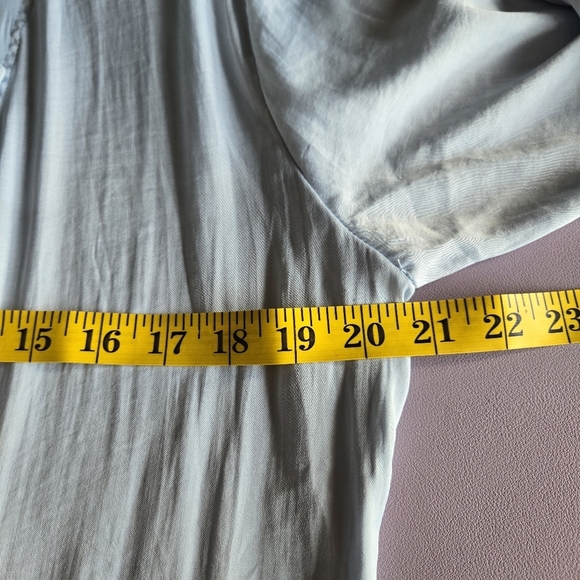 Intimately Free People Light Blue Long Sleeve Collared Loungewear Romper Size M - Picture 11 of 13